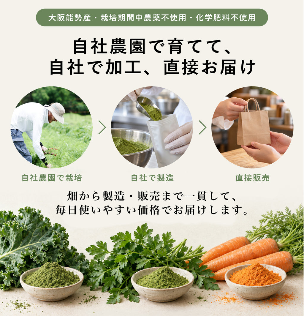 大阪能勢産人参パウダー